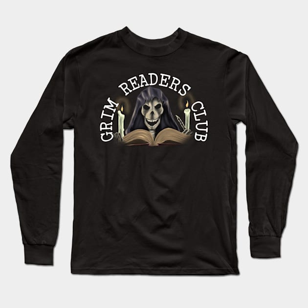 Grim Readers Club Long Sleeve T-Shirt by PulpAfflictionArt79